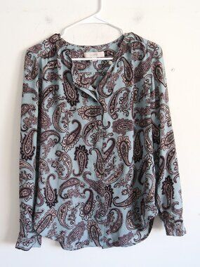 LOFT Paisley Blouse - Size Small